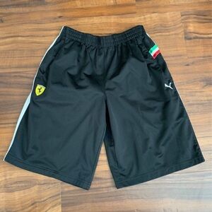Puma Black Men's Shorts with Ferrari Logo